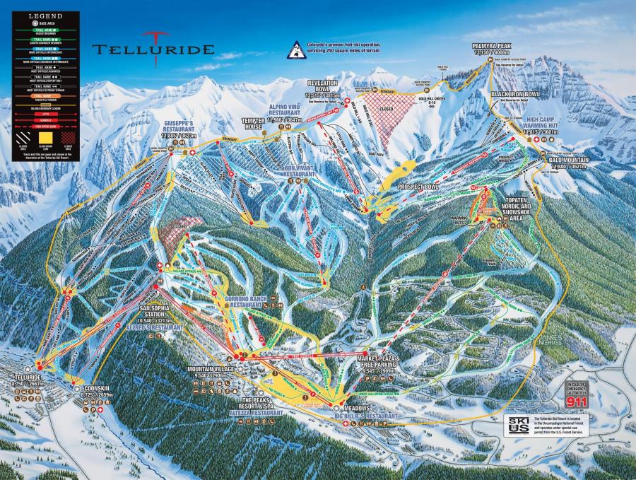 Telluride Mapa Pistas