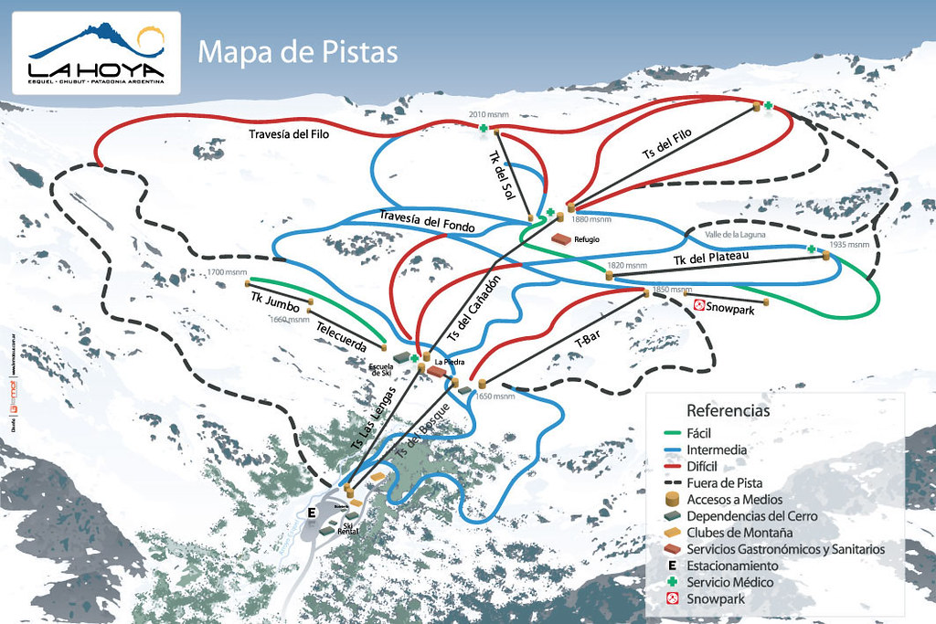 Mapa Pistas La Hoya, Argentina