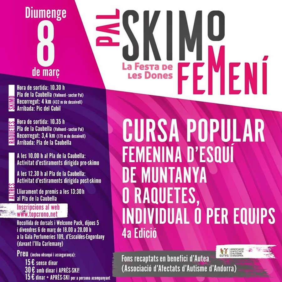 Cuarta edición de la Pal Skimo Femení este Domingo en Pal-Arinsal Cuarta edición de la Pal Skimo Femení este Domingo en Pal-Arinsal