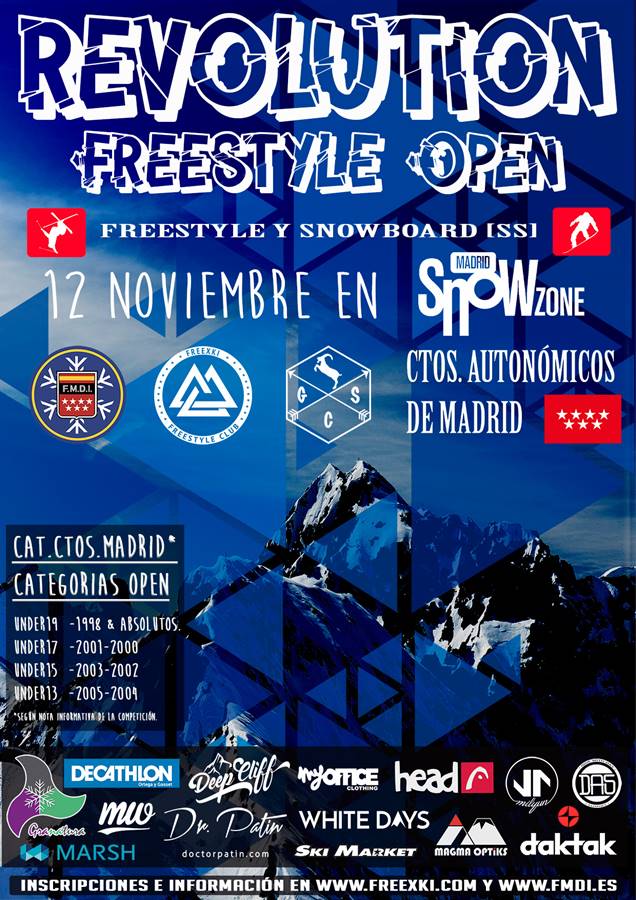Revolution Freestyle Open Campeonatos de Madrid Freestyle y Snowboard infantil (SS)