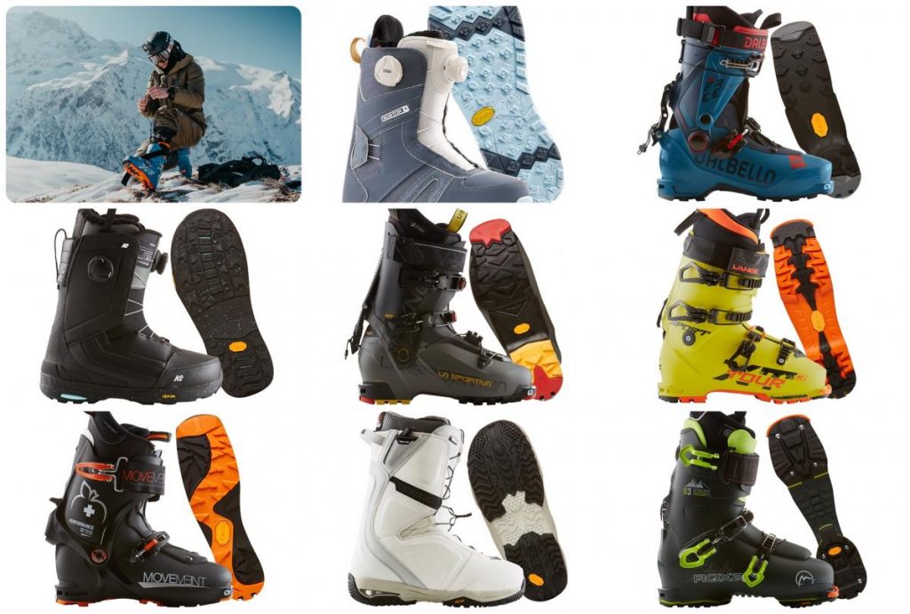 Selección de botas de Esquí y Snowboard con suela Vibram