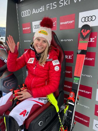 La austríaca ganó el slalom de Copa del Mundo de esquí alpino disputado en la estación sueca de Are.