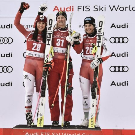 Triplete Austríaco en el SuperG Femenino de Kvitfjell