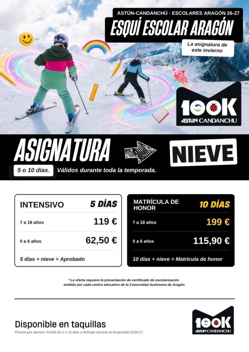 Astún y Candanchú lo ponen fácil a los niños y jóvenes Aragoneses Astún y Candanchú lo ponen fácil a los niños y jóvenes Aragoneses